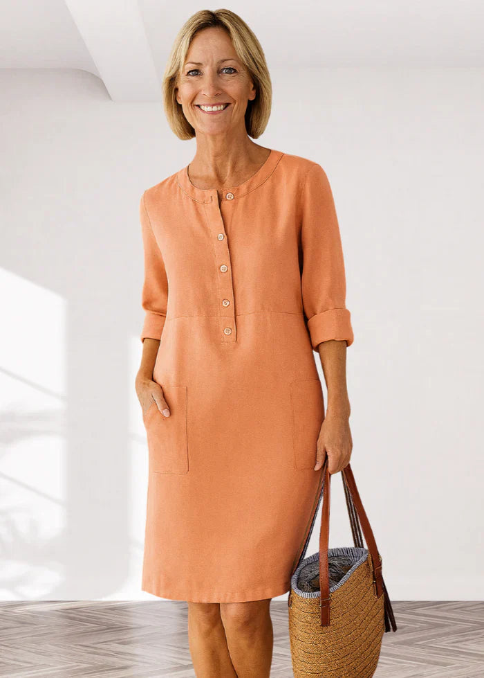 EVI | Casual Women's Dress with Relaxed Fit and Timeless Look for Every Day-6