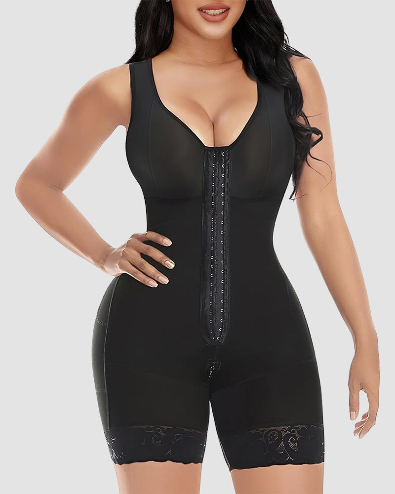 Double Compression Tummy Control Shapewear With Bra-1