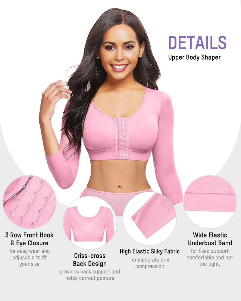 Slimming Arm Front Closure Bra Tank Shapewear-3