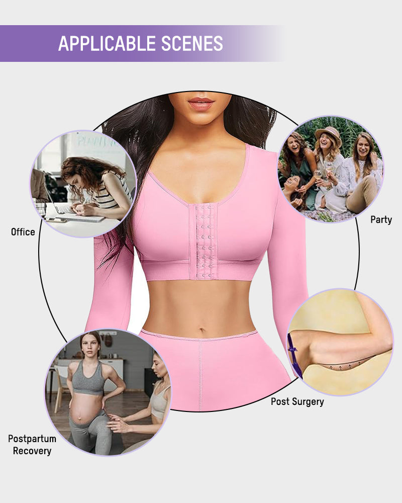 Slimming Arm Front Closure Bra Tank Shapewear-4