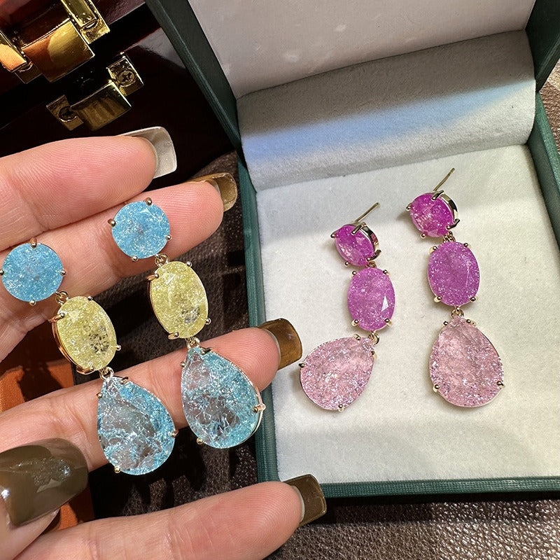 Colorful Diamond Immortal Qi Super Sparkling Pink Diamond Ice Flower Cut Full of Diamond Trendy Woman-4