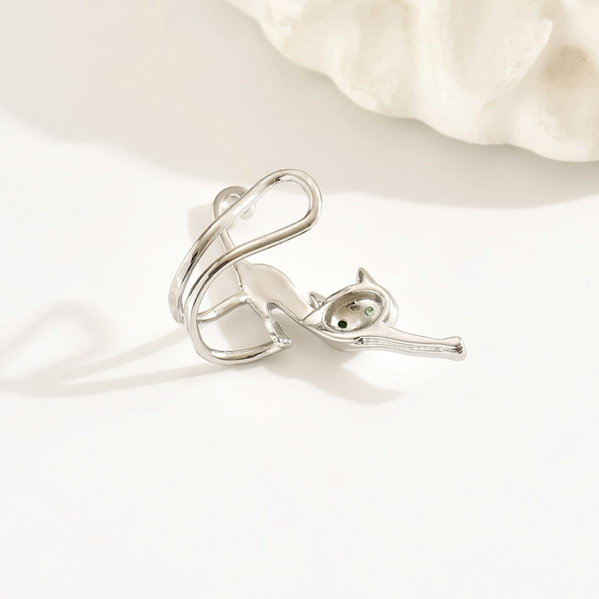 French style ear clip without ear holes, cat ear accessories, versatile for women-5