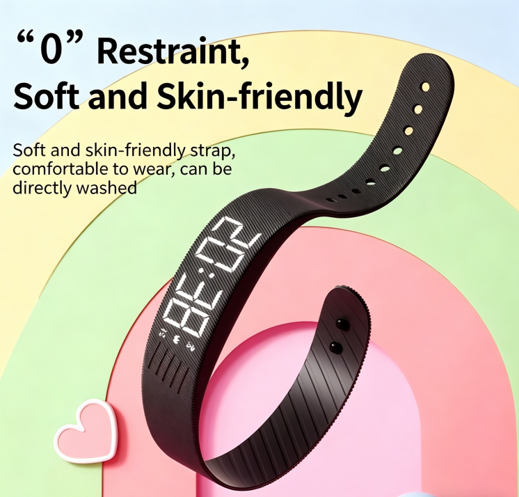 Student Smart Watch with Step Counter, Vibration Alarm, Multi-Function Digital Watch, Sports Bracelet, Life Waterproof, for Women-2