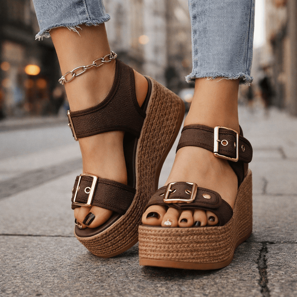 Naia | Buckle Wedges-2