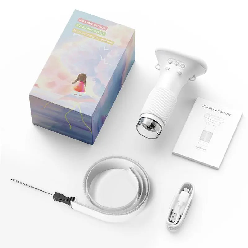 ASPOVEN Kids Microscope 1000X Handheld Digital Microscope HD Pocket Portable Mini USB Camera