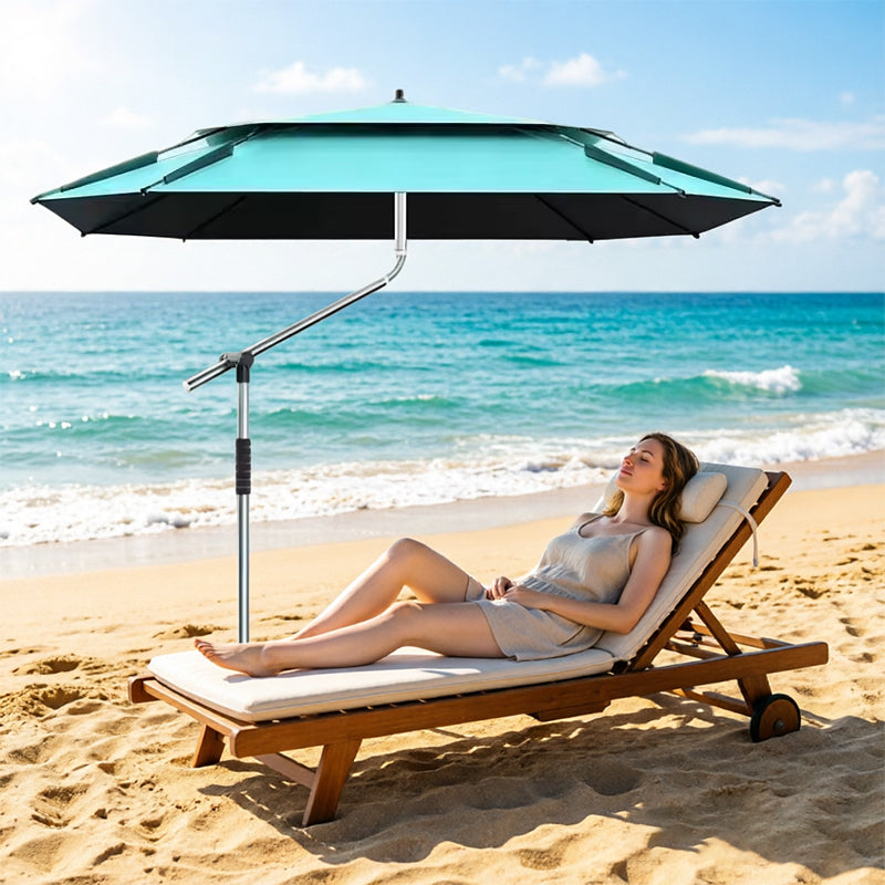 2.0-2.6m Octagonal Fishing Umbrella Portable Beach Sun Shade Camping Parasol UV Waterproof with Carry Bag-7