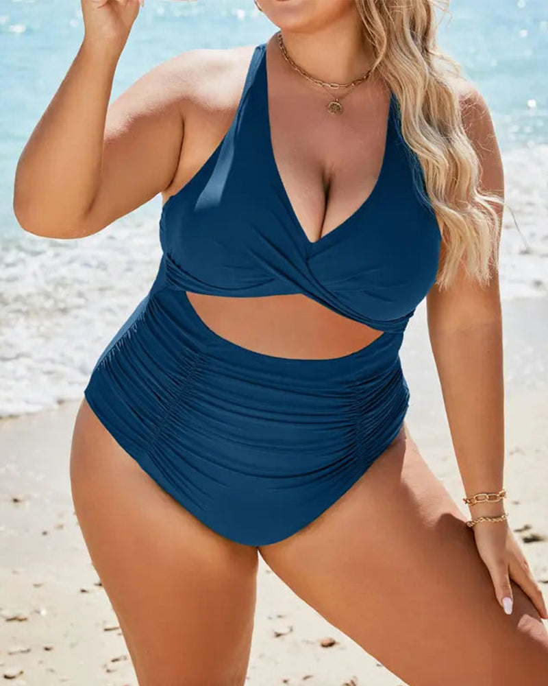 One Piece Swimsuits Push Up Tummy Control Bathing Suits-12