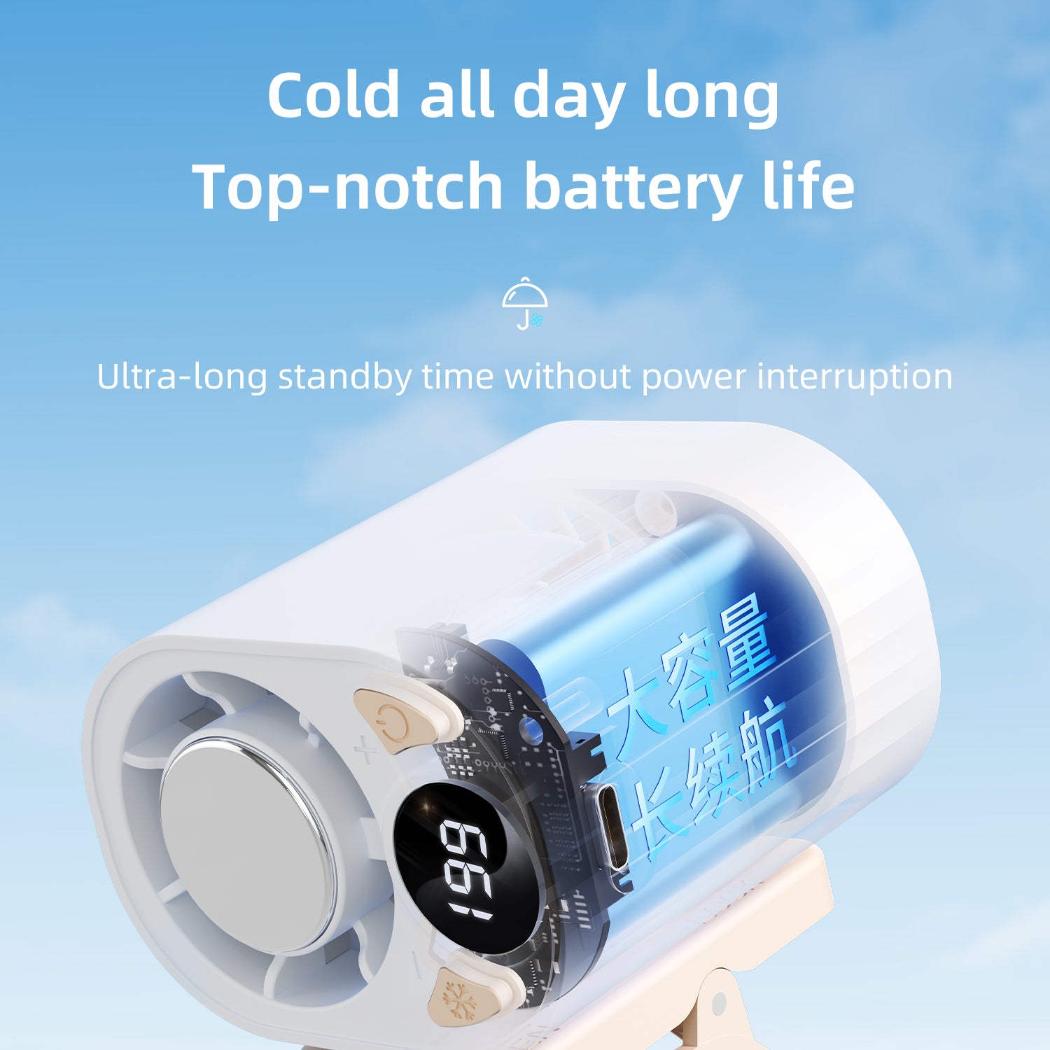 Mini Clip-on Fan Portable Outdoor Ice Compress  Fan USB Charging-10
