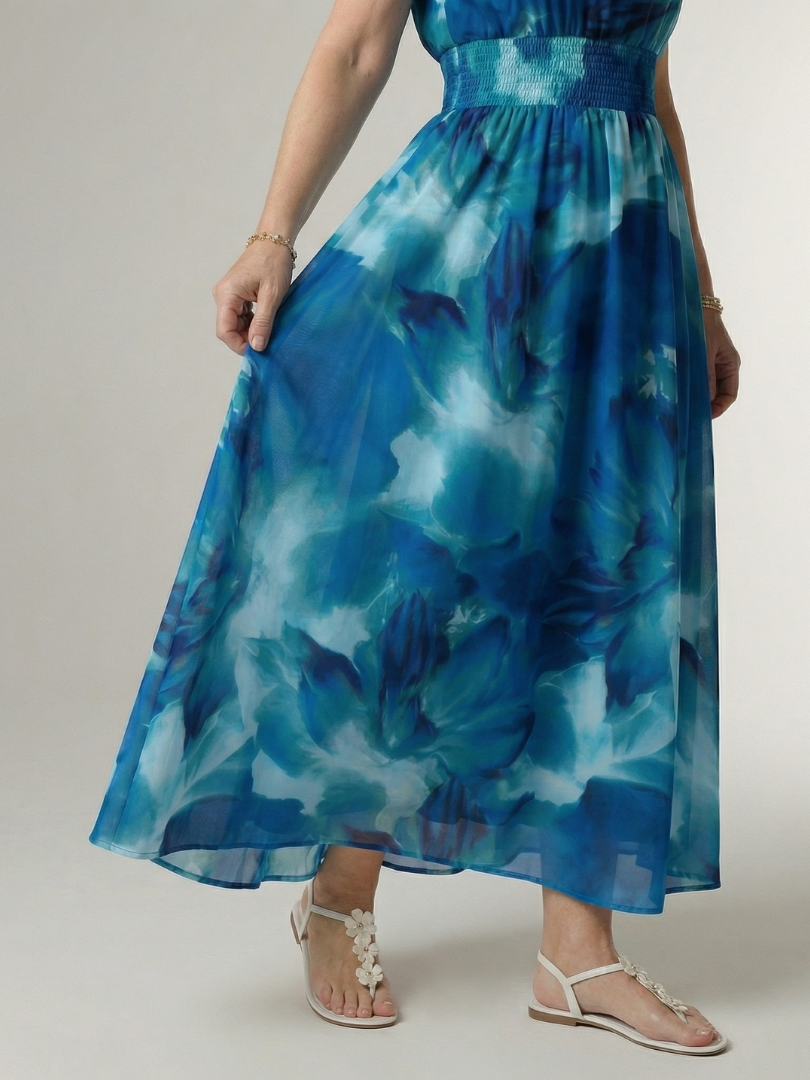 Sylin | Gathered Halter Midi Dress-7
