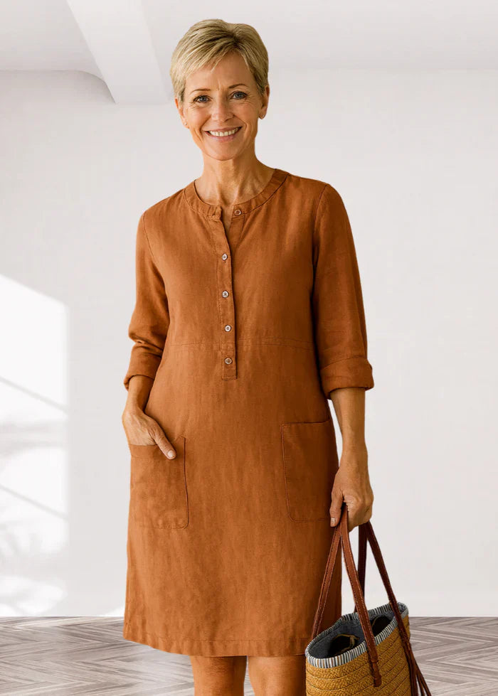 EVI | Casual Women's Dress with Relaxed Fit and Timeless Look for Every Day-7