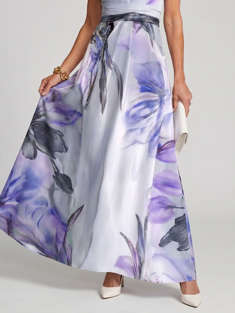 Hester | Soft Halter Flowing Skirt Maxi Dress-6