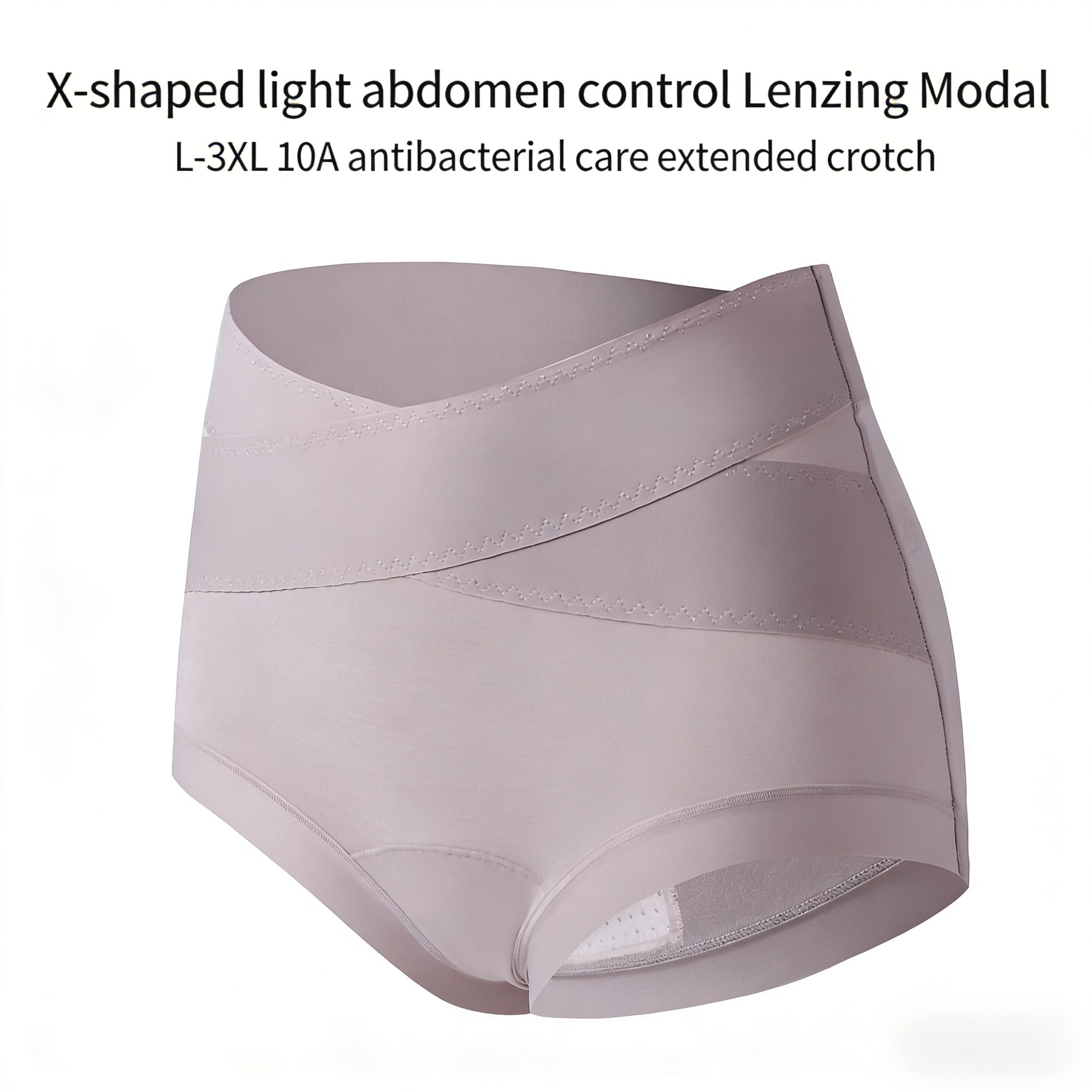 Women's 60S Lenzing Modal Underwear High Waist Non-Stuck Crotch Hyaluronic Acid Mulberry Silk Extended Crotch-4