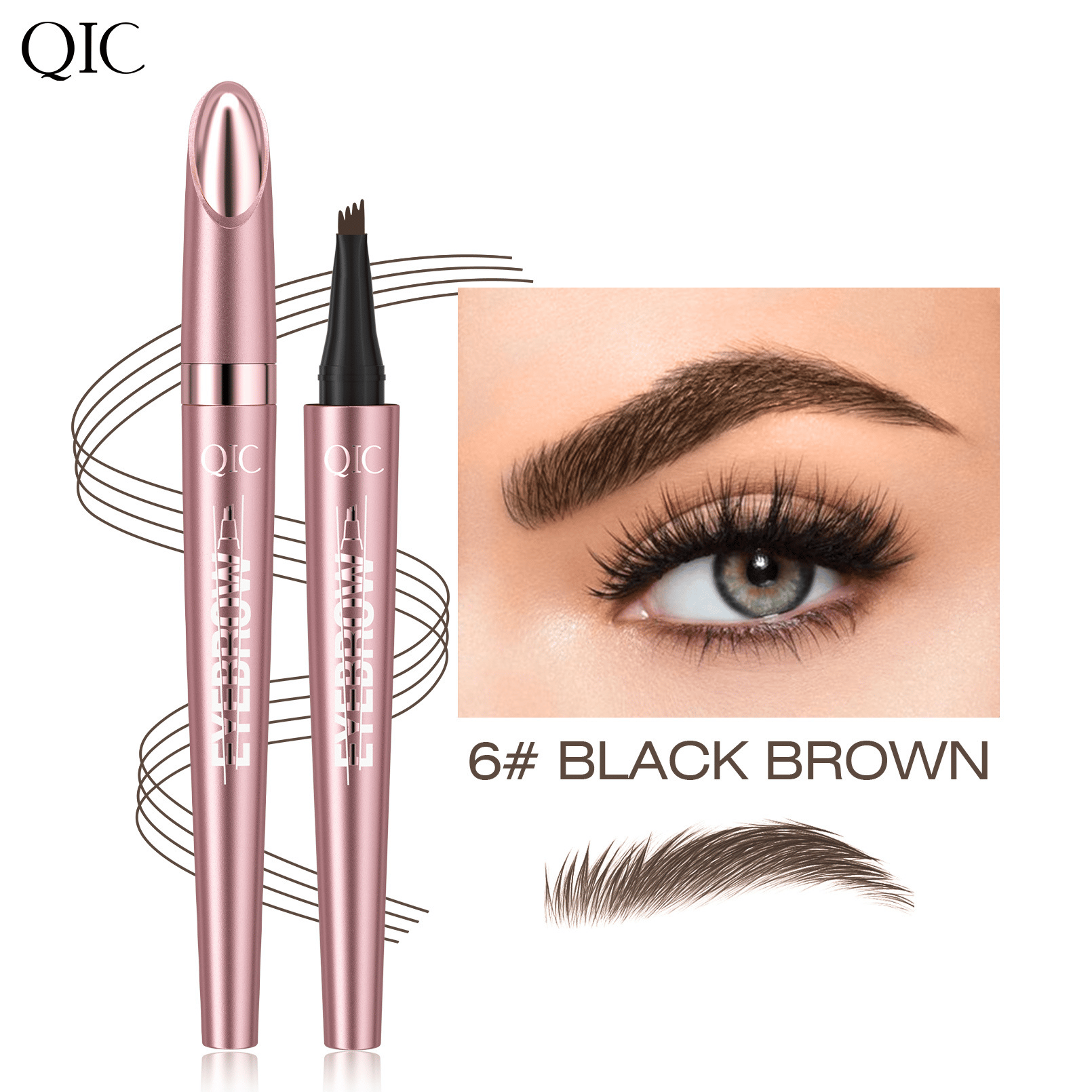 New Waterproof Micro-Fork Eyebrow Pencil, Long-Lasting Brow Pen for Natural Hair-Like Strokes-13