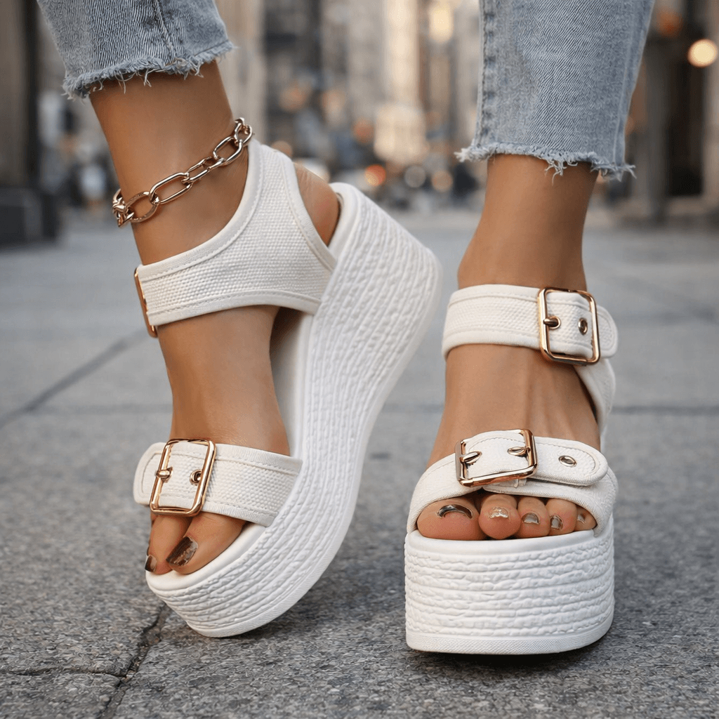 Naia | Buckle Wedges-7