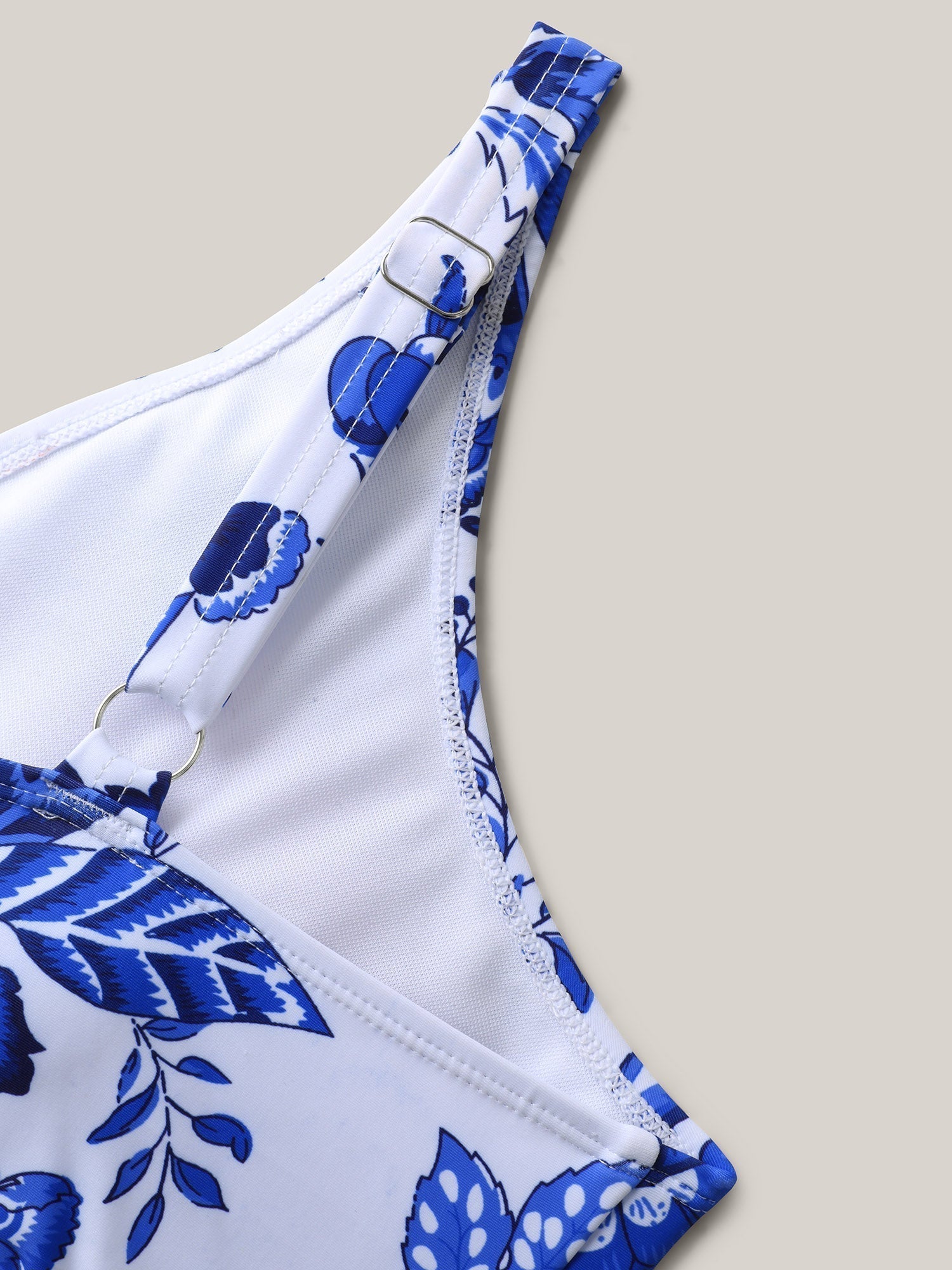 Two-Piece Floral Print Ruched Mesh Swimsuit-10