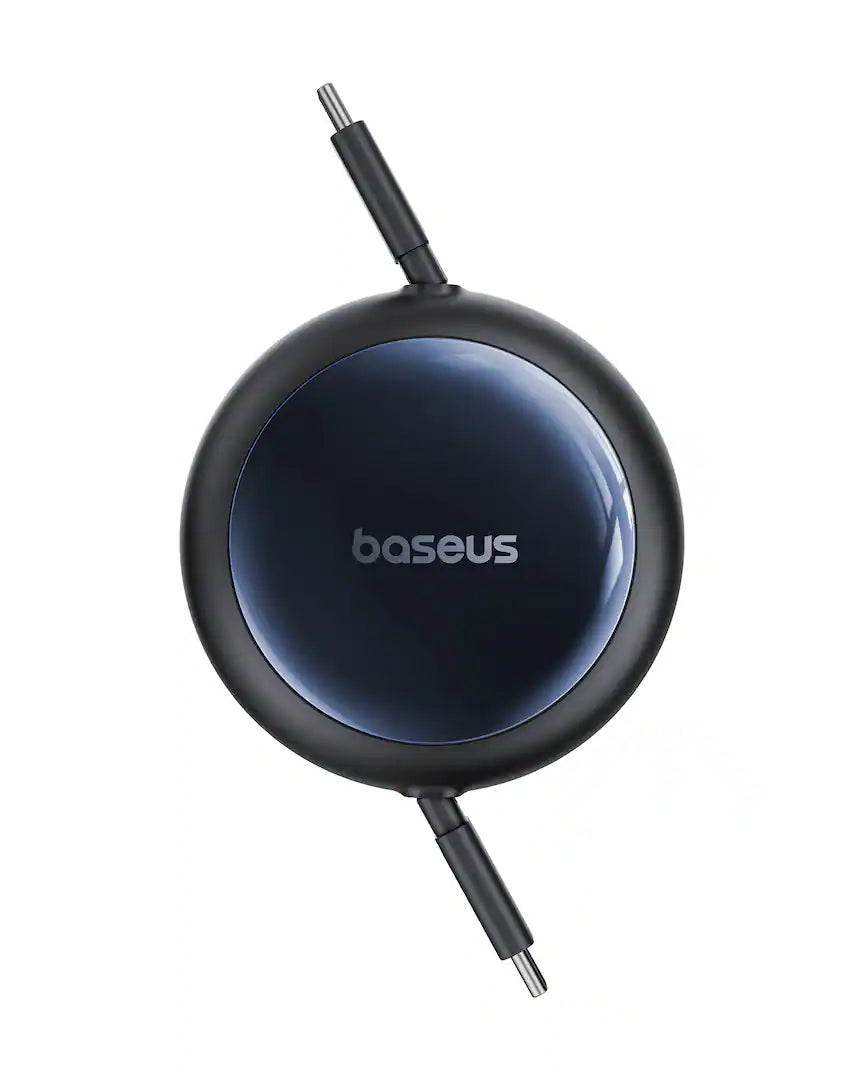 Baseus - Nomos Retractable Charging Cable USB-C to USB-C 5 feet 100W Cosmic - Black-1