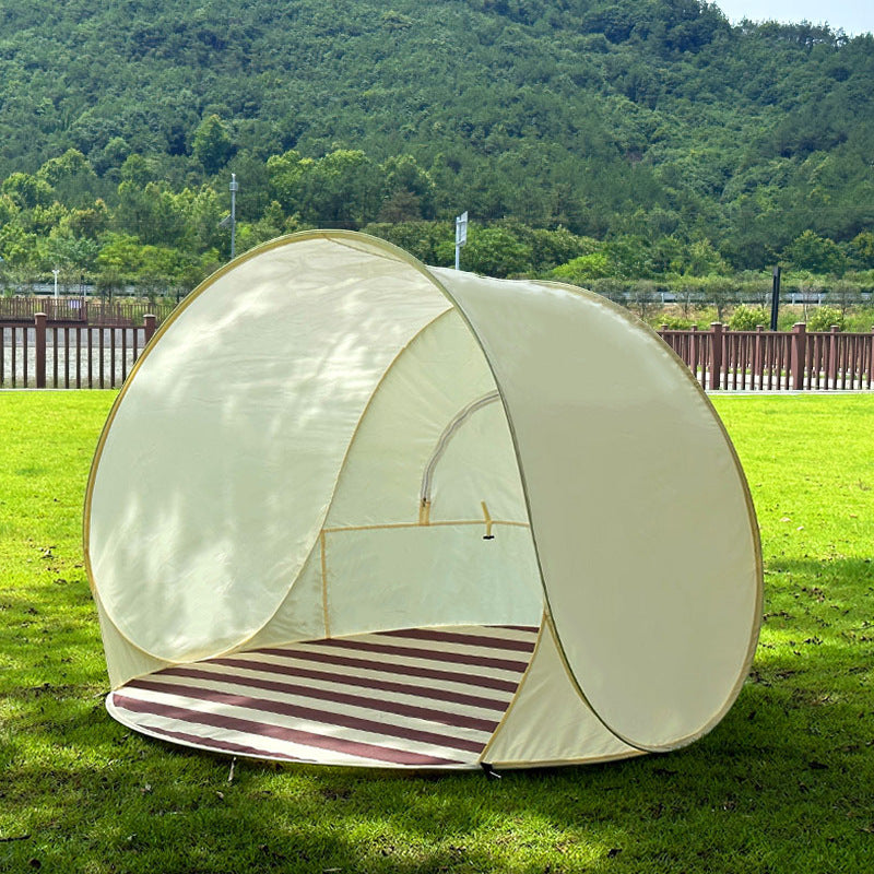 Heavy Duty Beach Tent with Reinforced Poles – Windproof Sun Shelter & UV Protection Canopy for Outdoor Family Use-1