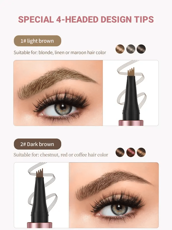 New Waterproof Micro-Fork Eyebrow Pencil, Long-Lasting Brow Pen for Natural Hair-Like Strokes-8