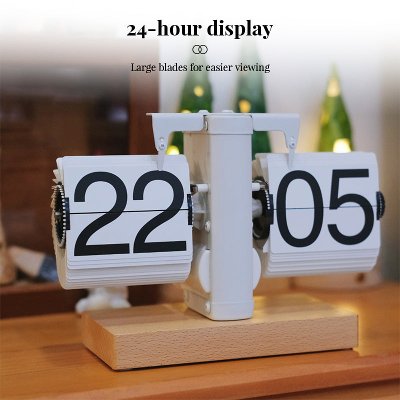 Retro flip digital clock, battery - powered mechanical clock for home & office decor-8