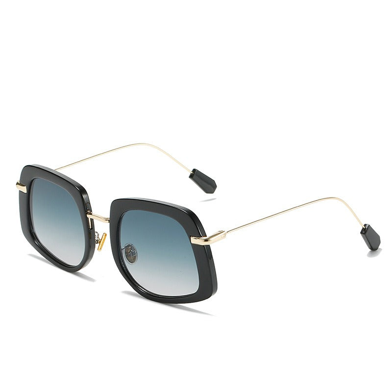 Elliptical Sunglasses Trendy Milan Fashion Show Colorful Sunglasses-3