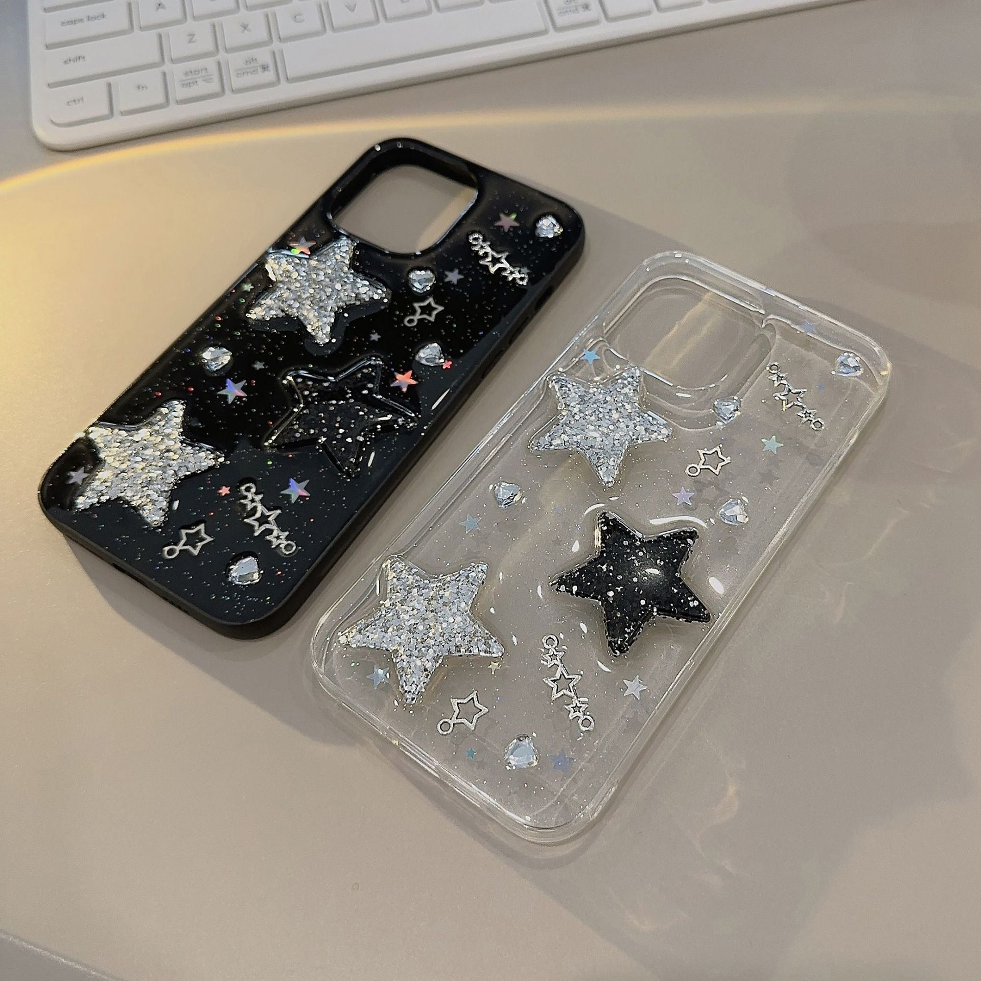 Sweet Cool 3D Star iPhone 14 Apple Phone Case 13 Drop Glue X/8 Spicy Girl 12/11 Suitable for 15promax-2