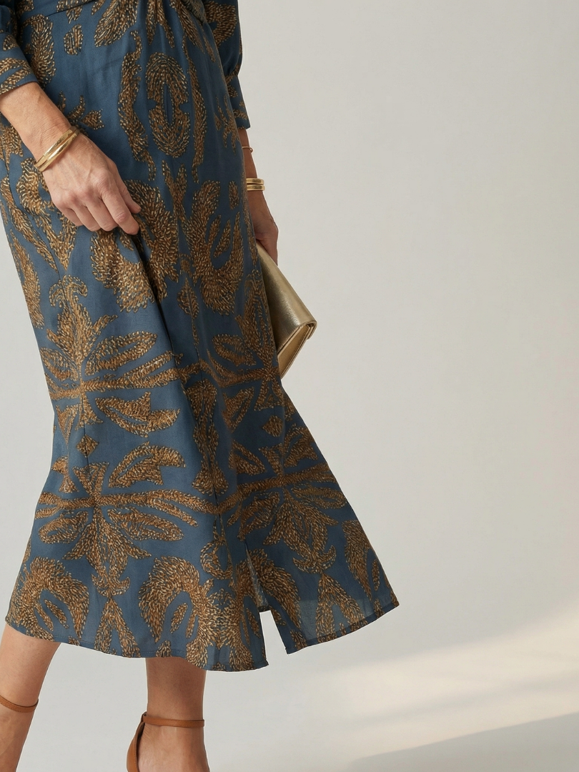 Lune | Natural Wrap Midi Dress-7
