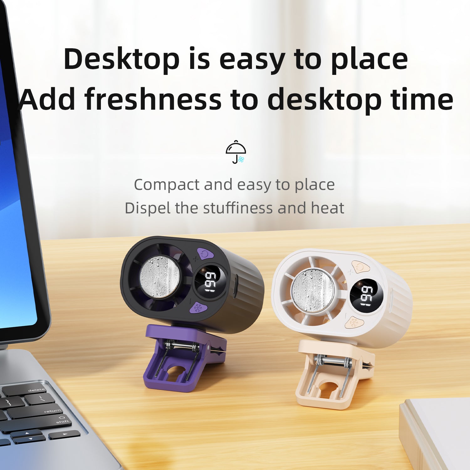 Mini Clip-on Fan Portable Outdoor Ice Compress  Fan USB Charging-11