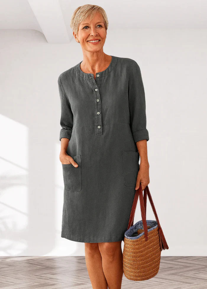 EVI | Casual Women's Dress with Relaxed Fit and Timeless Look for Every Day-9