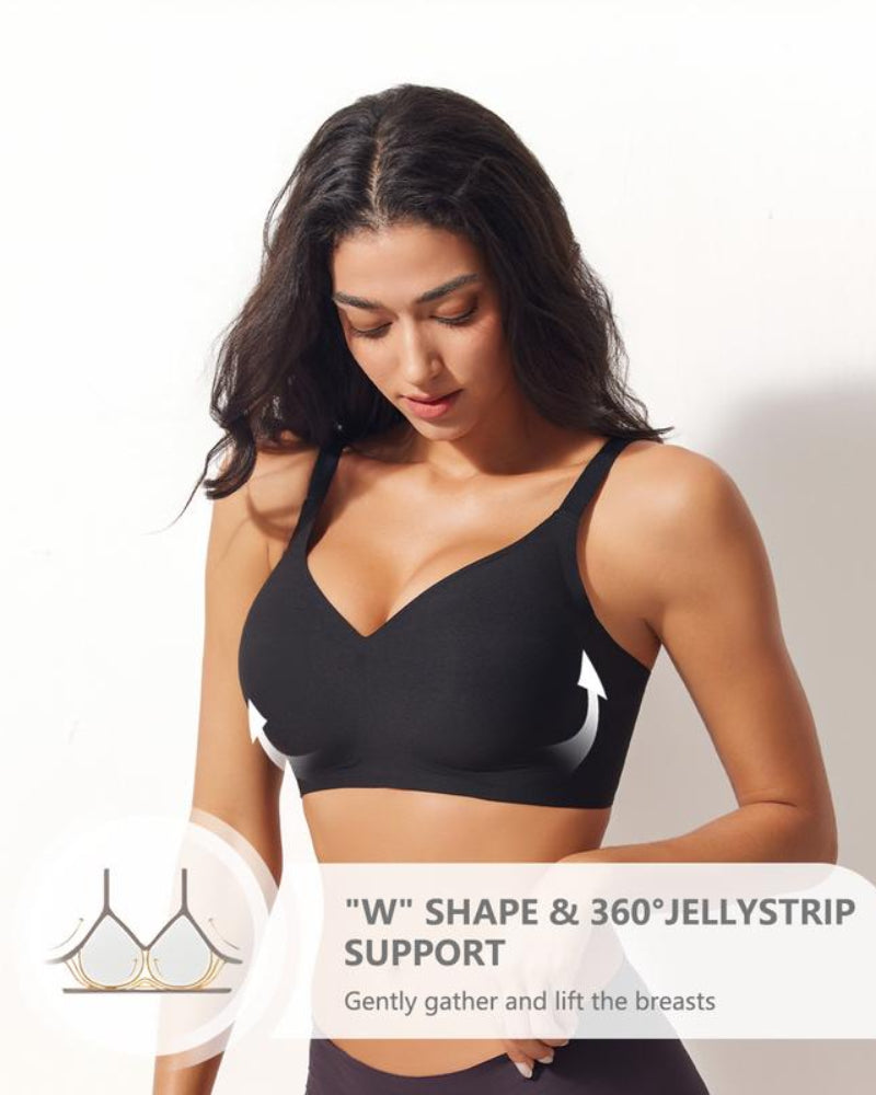 Jelly Wireless Women Comfortable Push Up Bra-14