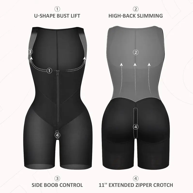 Fajas Colombianas Shapewear Postpartum Body Shaper Butt Lifter Bodysuit-7