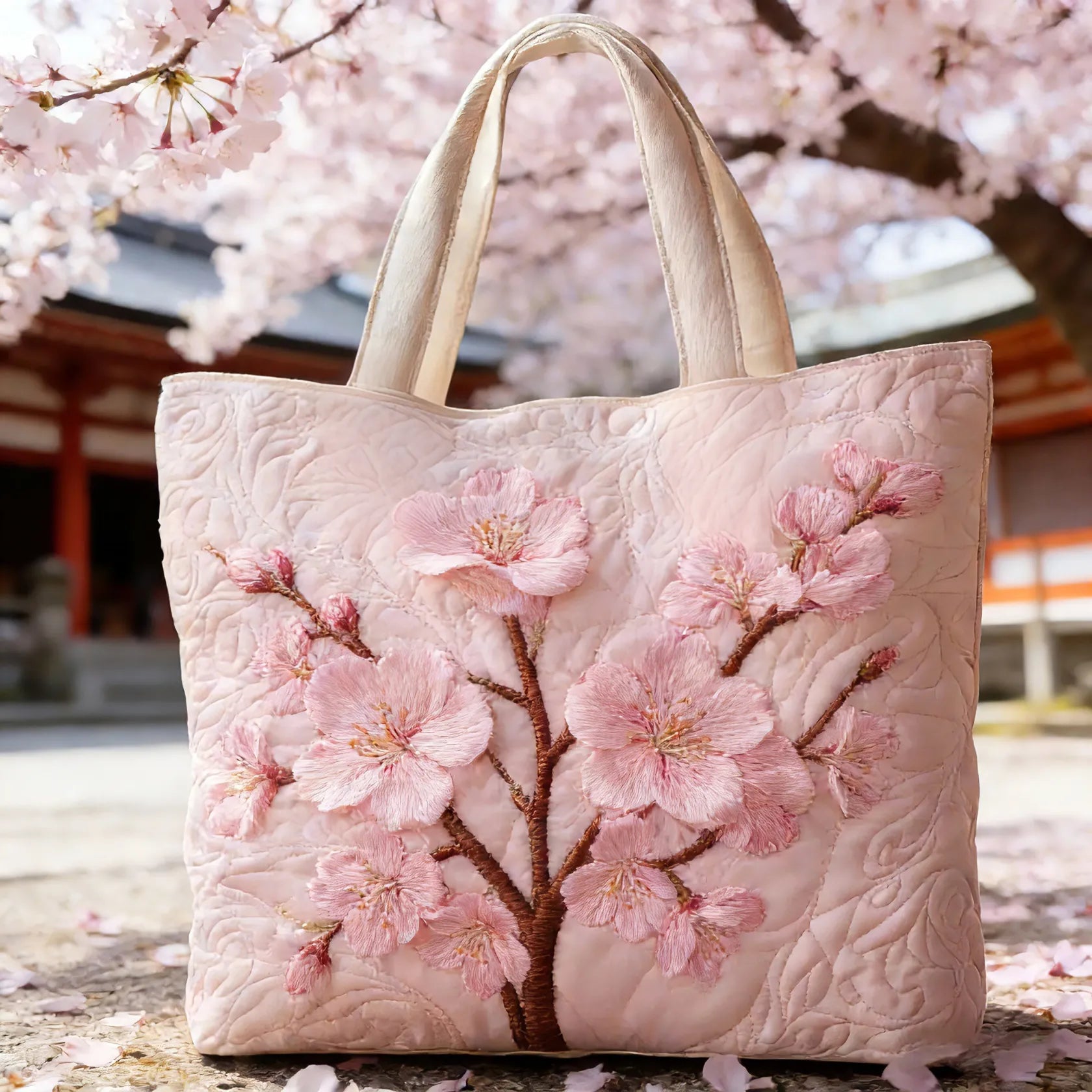 Blossom Serenity | Quilted Tote-1