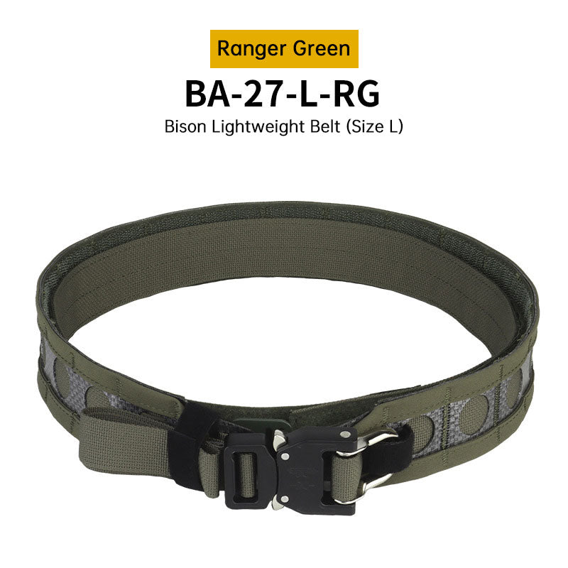 Tactical Two-Layer Battle Belt with Quick Detach Metal Buckle, MOLLE Hunting Combat Waist Belt for Airsoft Gear-1