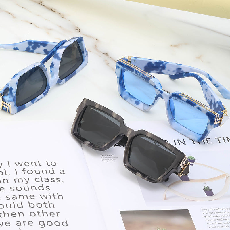 Millionaire Style Sunglasses Men Fashion Trendy Sunglasses Women High-End Square Frame Sunglasses-4