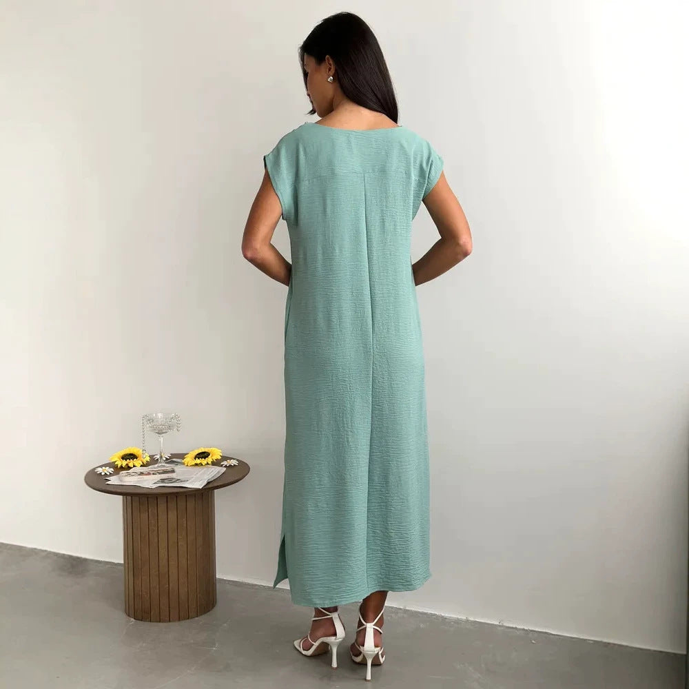 Sleeveless slim fit dress for women-1