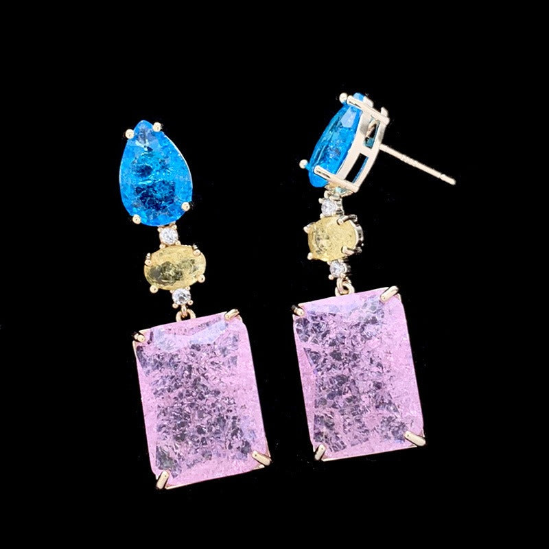 Silver Needle Light Luxury Earrings Long Earring Tassels Fashion Earrings Heavy Industry Style Earrings-3