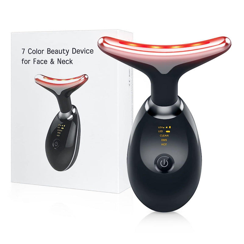 Neck Massager Beauty Device with 7-Color Light Therapy for Neck Wrinkle Care-2