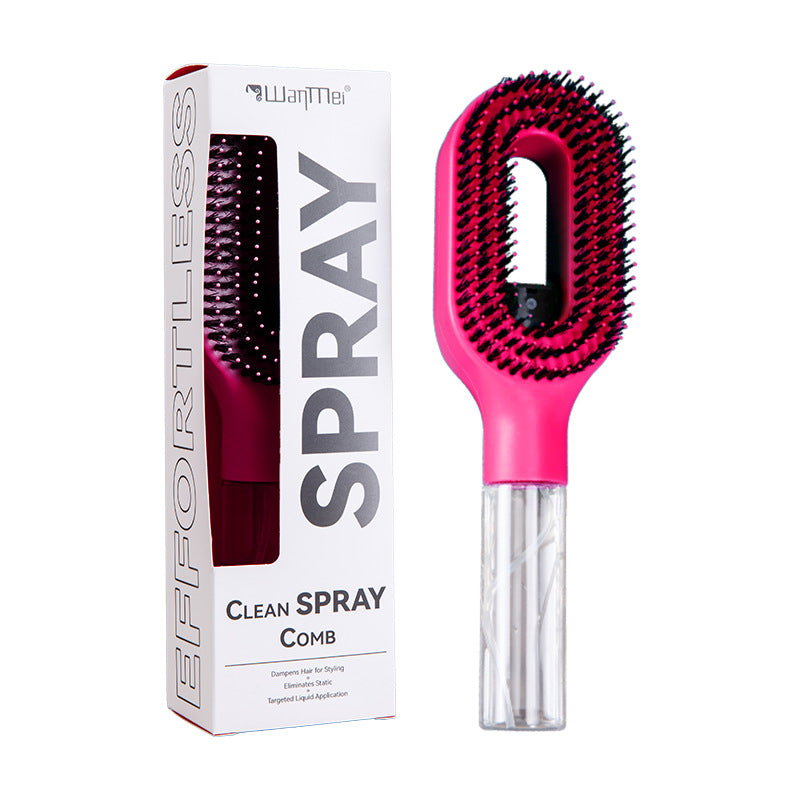 Multifunctional Mist Spray Comb with Transparent Spray Bottle, Hollow Handle, Hair Straightening Comb, Export Hair Care Tool-8
