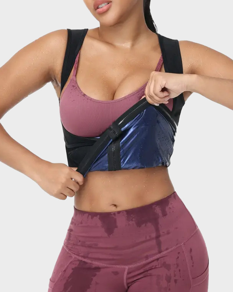 Adjustable Sauna Sweat Waist Trainer Tank Top-2