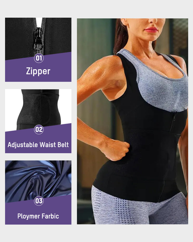 Adjustable Sauna Sweat Waist Trainer Tank Top-5