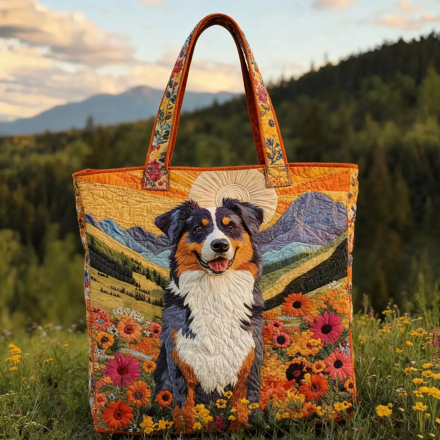 Mountain Meadow Companion | Handmade Quilted Tote-1