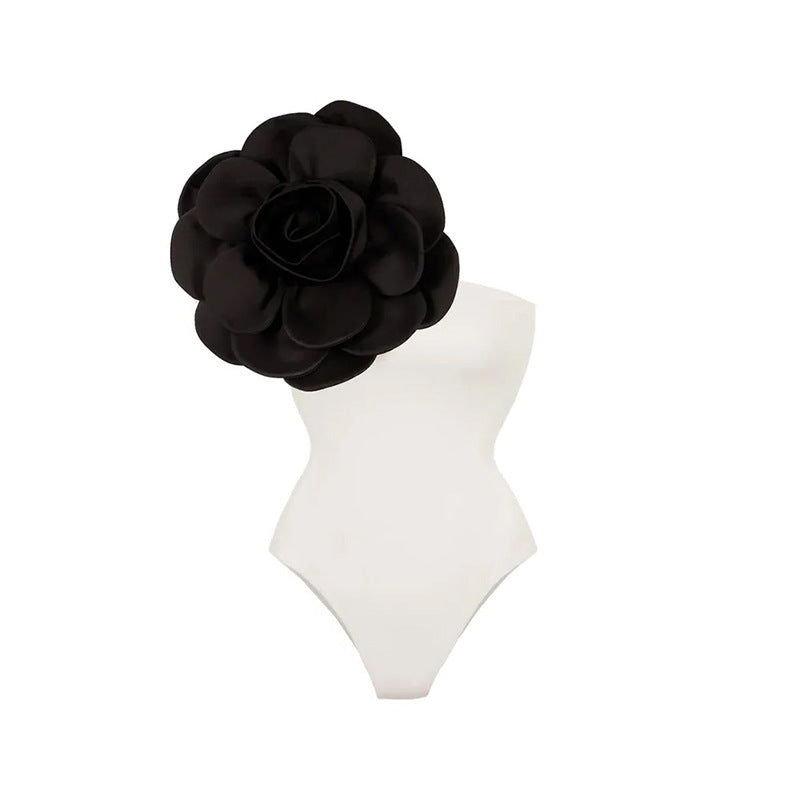 Swimsuit Women Mesh Flower Tummy Control Swimwear Mesh Ruffle Edge-8