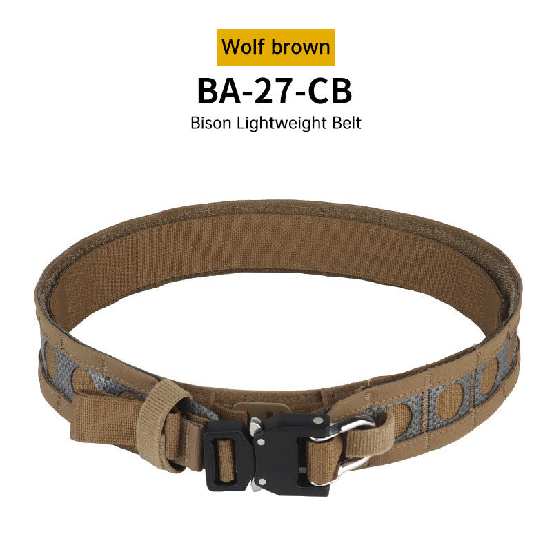 Tactical Two-Layer Battle Belt with Quick Detach Metal Buckle, MOLLE Hunting Combat Waist Belt for Airsoft Gear-4