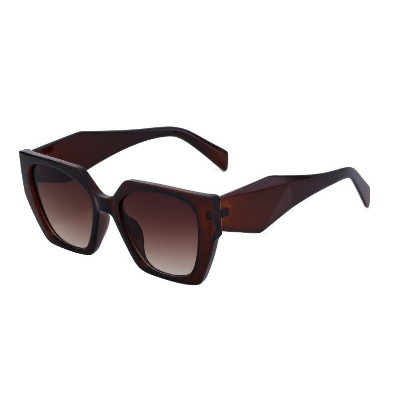 New Fashion Cat-eye Wide Temple Sunglasses for Women, High-end Ins Style, Full-frame UV Protection Sun Glasses-3