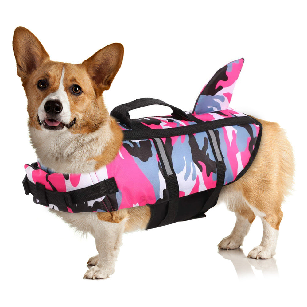 Dog Life Jacket Lightweight Adjustable Velcro Medium to Large Dog Swimwear-6