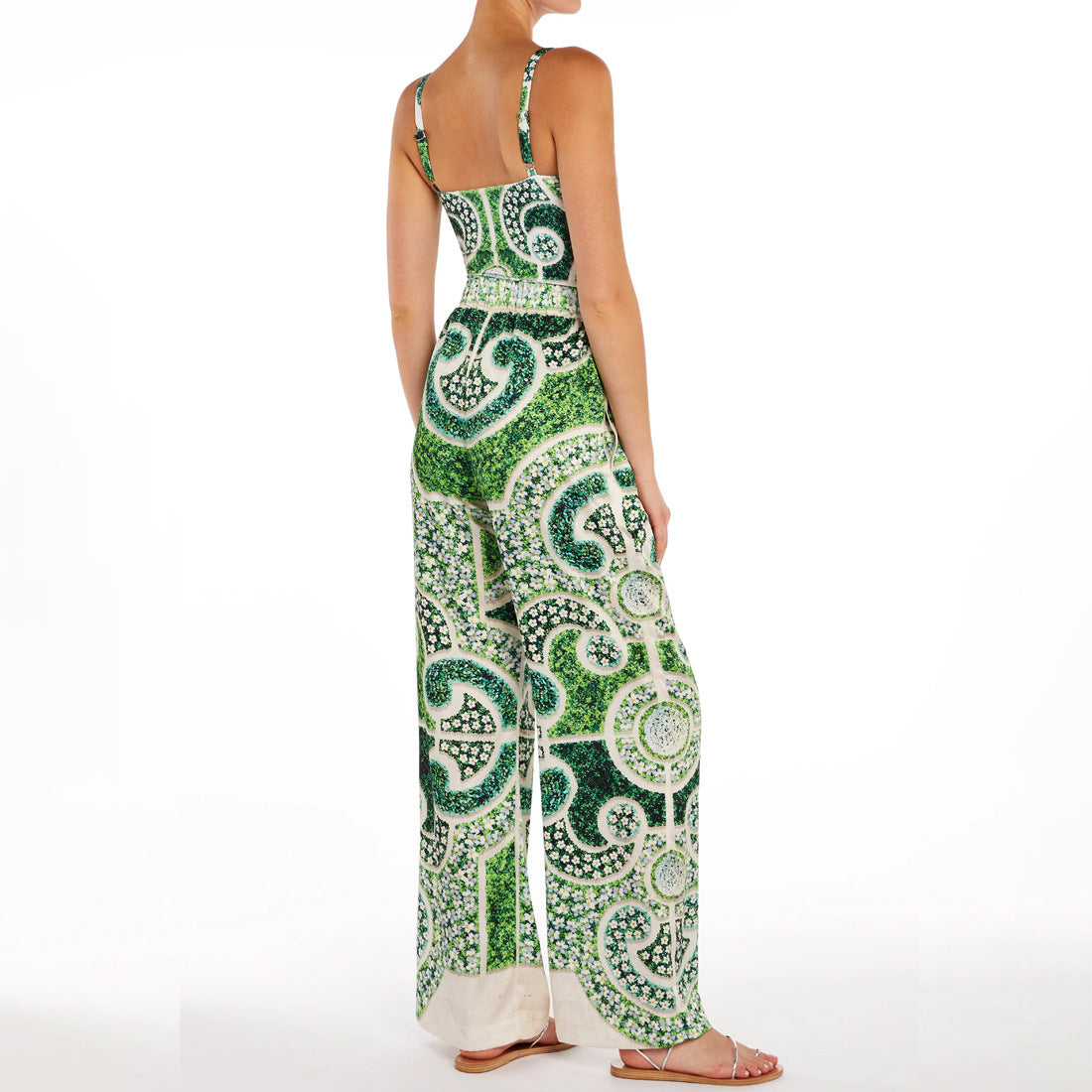 Printed Slim-Fitting One-Piece Swimsuit for Women with Skirt Design-2