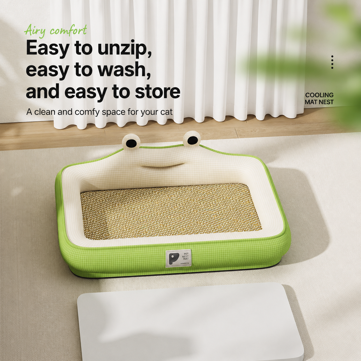 Frog-nest Cooling Dog Bed-3