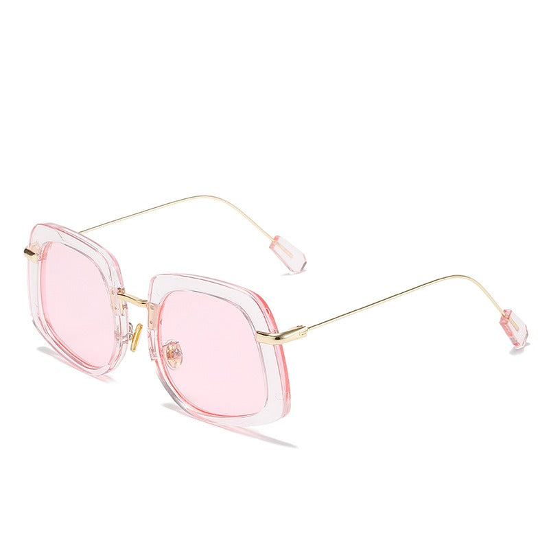 Elliptical Sunglasses Trendy Milan Fashion Show Colorful Sunglasses-4