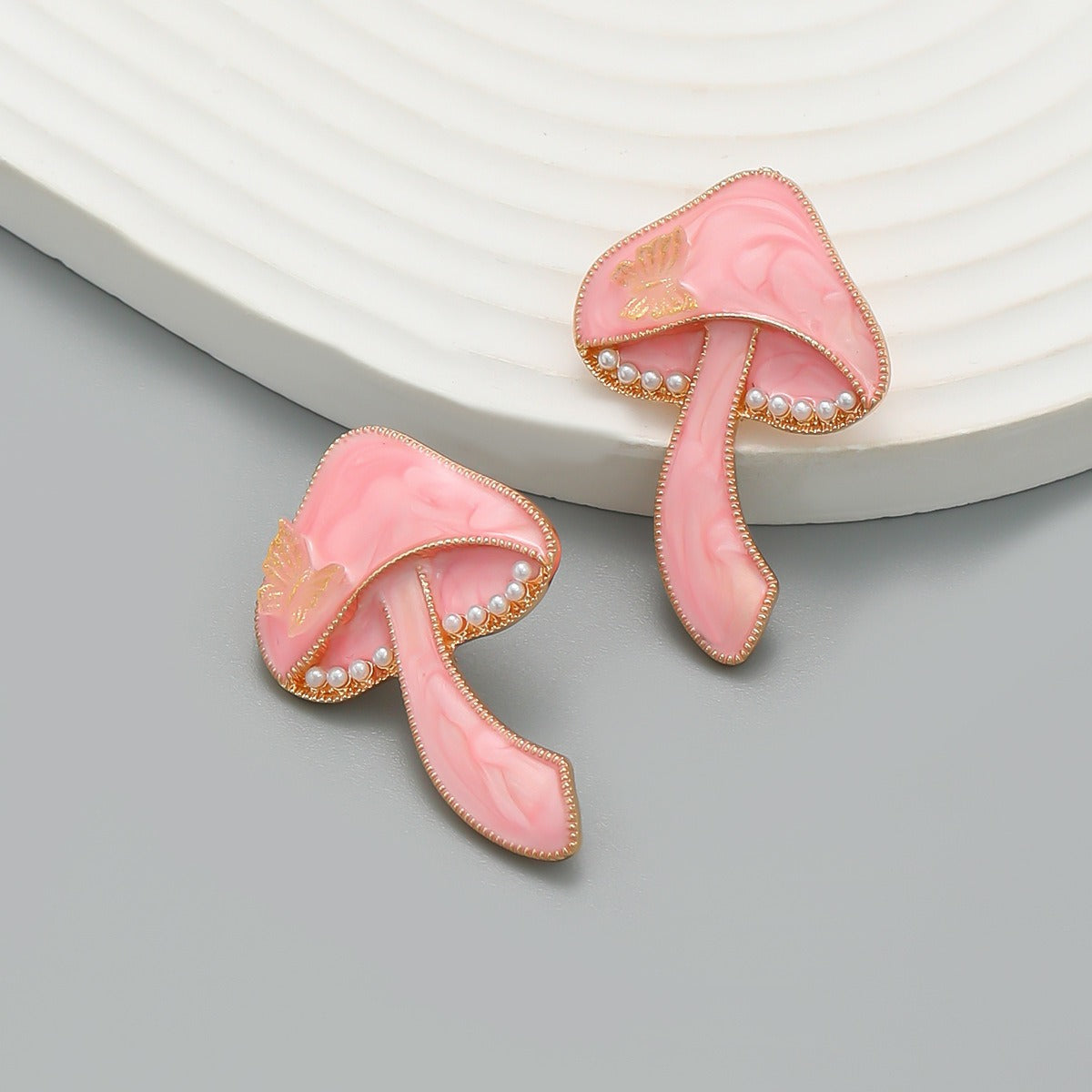 Female fashion niche mushroom earrings for earrings-6