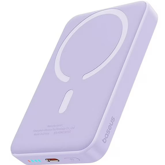 Baseus Magnetic 5000mAh Power Bank, Wireless Portable Charger for iPhone 17/16/15/14, Fast Charging Battery Pack, Purple-10