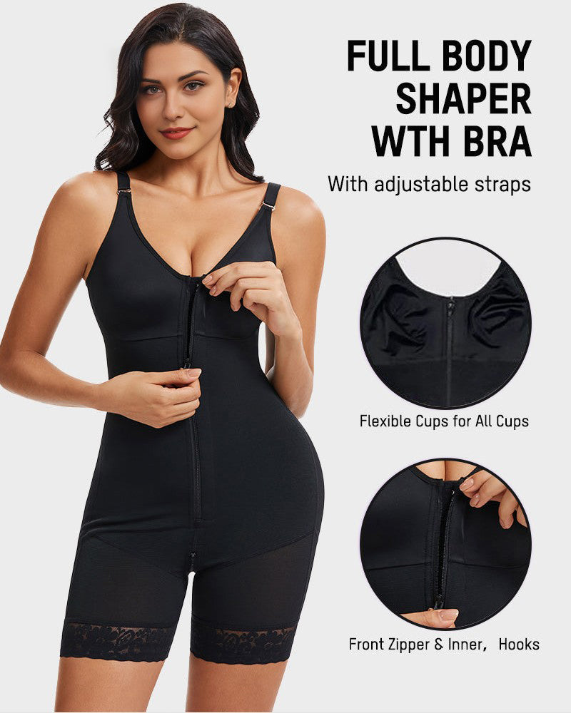 Tummy Control Butt Lifter Shaper with Zipper Crotch Fajas Colombianas-6